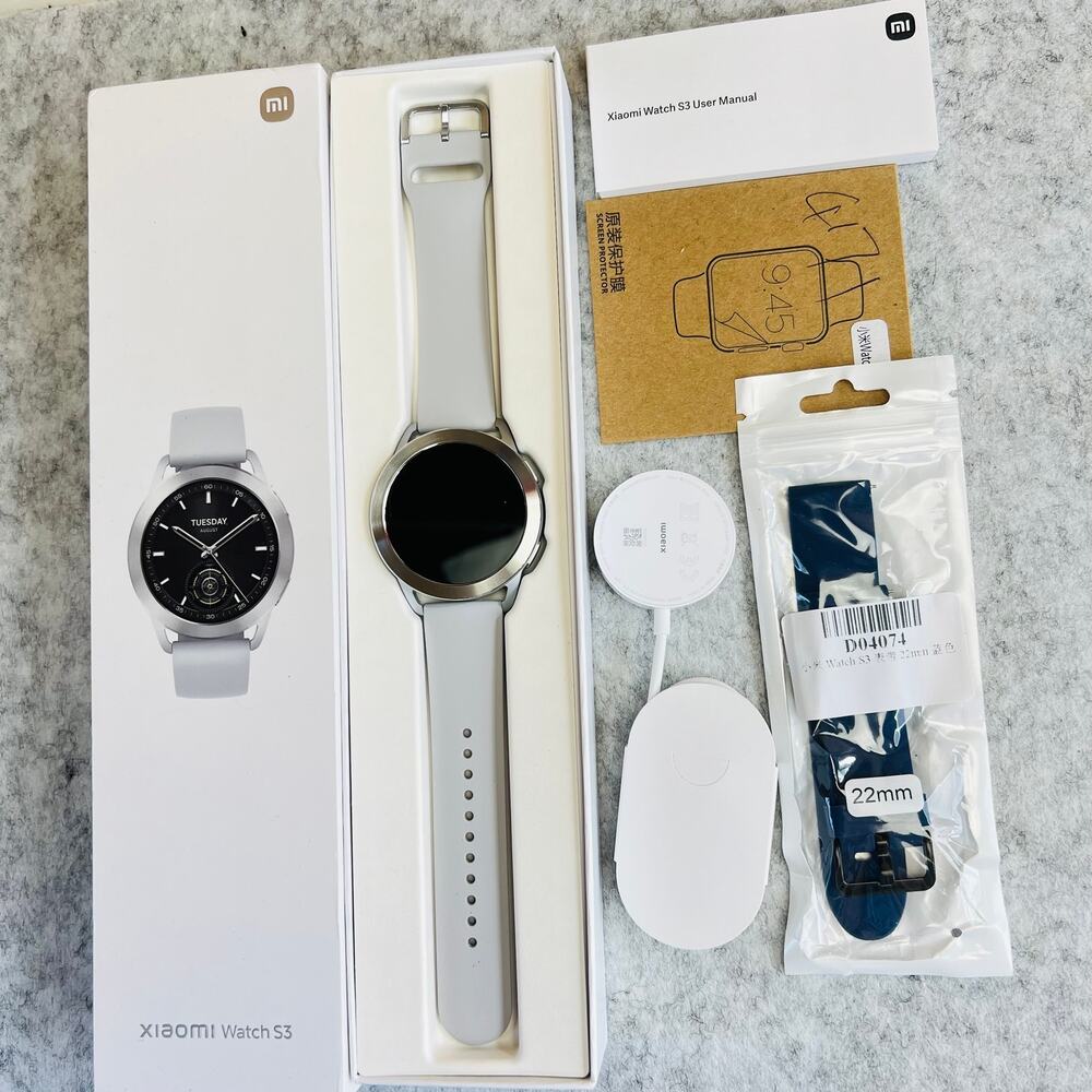 NIB XIAOMI Smart Watch S3 Bezel Design 1.43  Silver  Bluetooth + Extras!